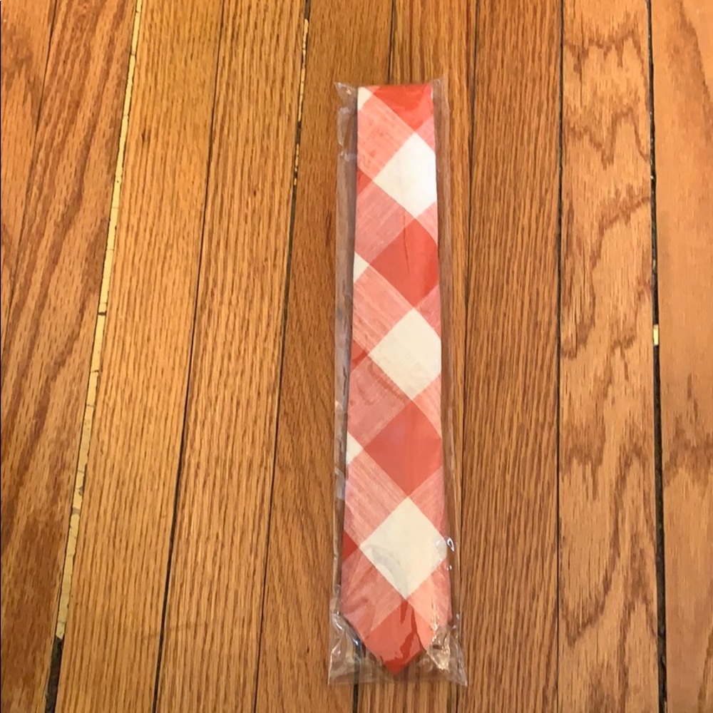 Zenxus Orange and White Cotton Tie